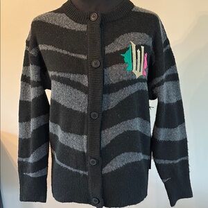 Wicked Paul Tazewell Striped Black and Gray Cardigan